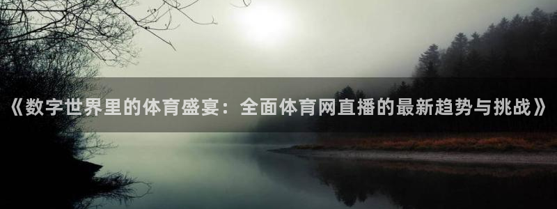 jrs直播看球吧：《数字世界里的体育盛宴：全面体育网直播的最新趋势与挑战》