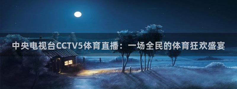 310看球吧直播nba：中央电视台CCTV5体育直播：一场全民的体育狂欢盛宴